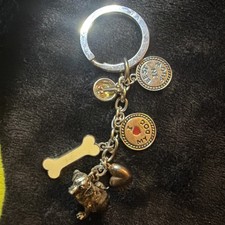 Vintage "I Love My Dog" "Best in Show" Metal Charm Keychain