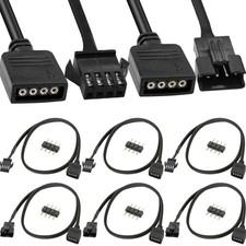 4-Pin RGB Extension Cable to Male/Female Adapter Cord 12V for LED Strips, Com...