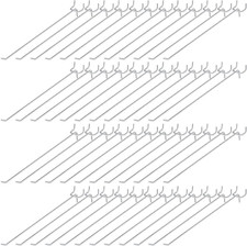 100 Pack 10 Inch Stainless Steel Hooks for Pegboard, Silver