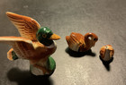 Vintage Miniature Ceramic Mallard Duck Family Figurines Set China 3 Pcs 1950's — photo 2