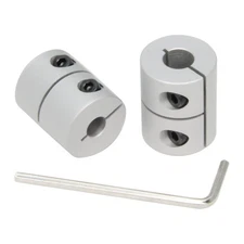 Zeberoxyz 2PCS Shaft Coupling 6.35mm to 8mm Aluminum Alloy Joint 6.35x8mm 