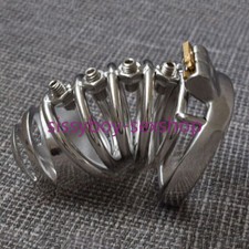 Chastity Cage Stainless Steel Metal Lock Male Chastity Device Ring Restrain