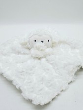 Carters Just One You Lamb Lovey Security Blanket Stars Swirled Fur Stars EUC