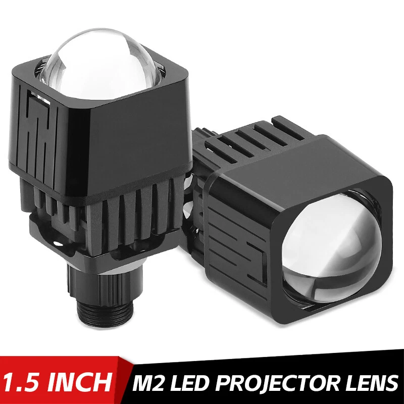 2x 1.5'' Bi LED Proyector Lente Mini Faro Luz Alta Retrofit Universal Foto 2 de 4