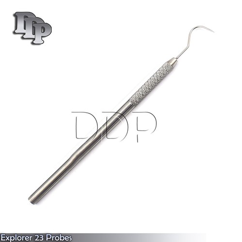 10 piezas Explorador dental de un solo extremo #23 Pastores Gancho Sonda Instrumento quirúrgico - Imagen 3 de 3
