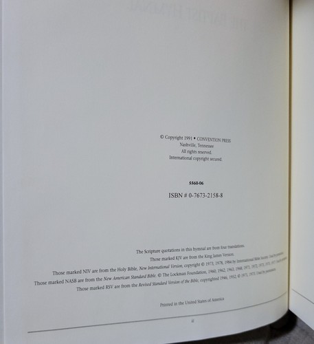 THE BAPTIST HYMNAL LARGE PRINT EDITION 1991 Convention Press Red Hardcover NICE - Picture 3 of 5
