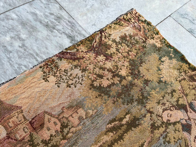 3X4 French Tapestry Vintage Tapestry Décor Traditional Wall Hangings, Goblins Floral Romantic