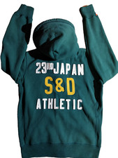 Superdry Japan Athletic 23rd Hoodie Tracksuit Top Hooded Jacket Jumper Green