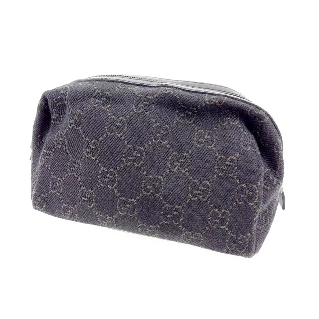 Gucci Pouch Bag GG Brown Woman Authentic Used Y2996