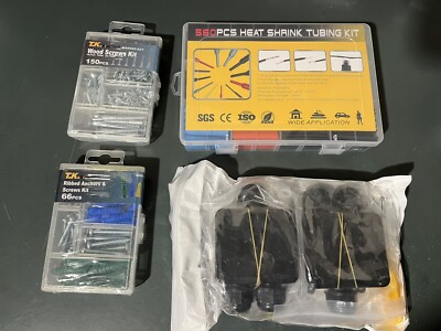 Schüttgut, Anker und Schraube Kit Holzschrauben Wärmeschrumpf, 2 Stck. 3-Wege Abzweigdose IP68