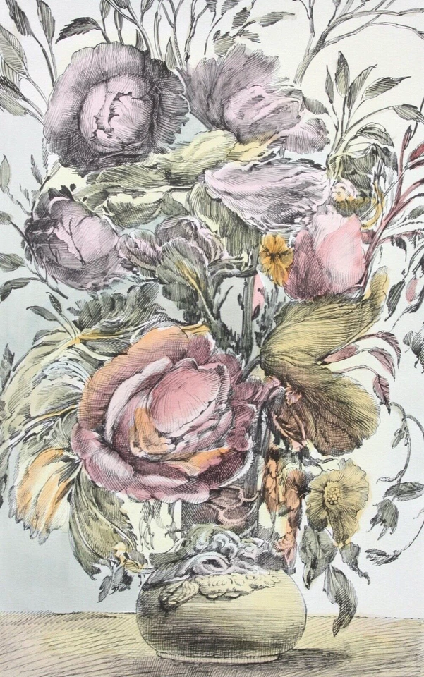 Ernst Fuchs (1930-2015), sign. Lithographie, handkol. "Flamboyanter Strauß" 1986 - Bild 3 von 4