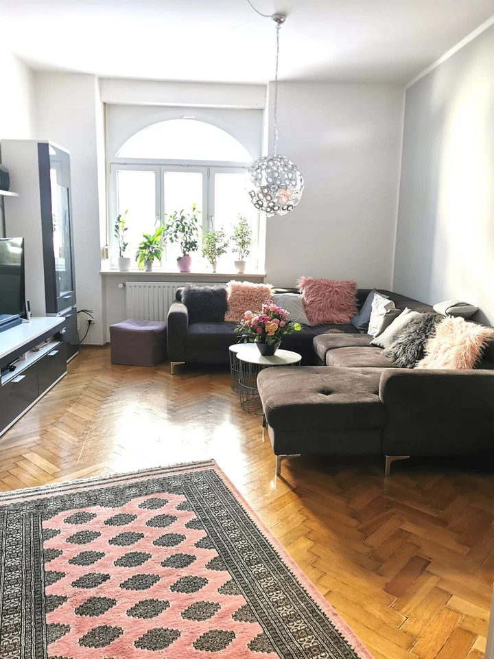 Teppich Orient Grau/Rosa 1,75 m x 1,20 m Handmade - Bild 4 von 4