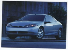 Vintage 1999 MERCURY COUGAR Automobile Advertising Oversized Postcard