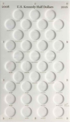 Capital Plastic Holder For US Kennedy Half Dollar Coin Set 2008-2016 White Case