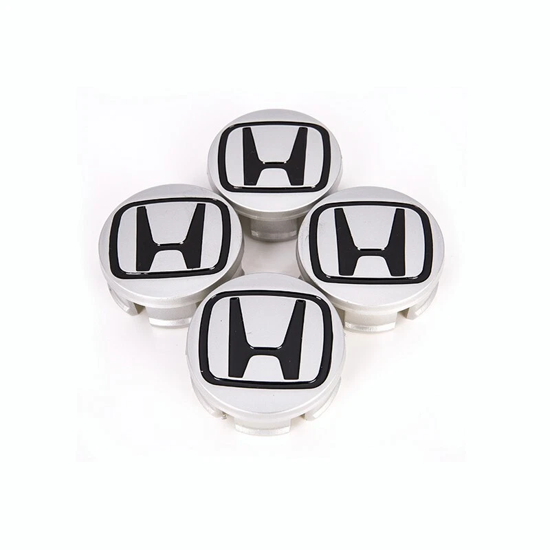 Tapacubos central de rueda plateados 4 piezas cubierta con logotipo Honda apta para Insight Civic Accord 2.25" Foto 2 de 3