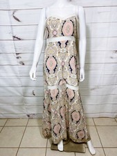 BCBGeneration Womens Midi Dress Size 4 Multicolor Paisley V-Neck Back Zip