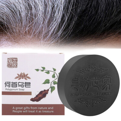 3/2/1X Natural Hair Darkening Shampoo Polygonum Essence Bar Shampoo Soap   