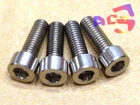 4 - M6 x 18.5mm Titanium/Ti Bolt - Shimano XTR, XT, Hayes, Magura Brake Caliper