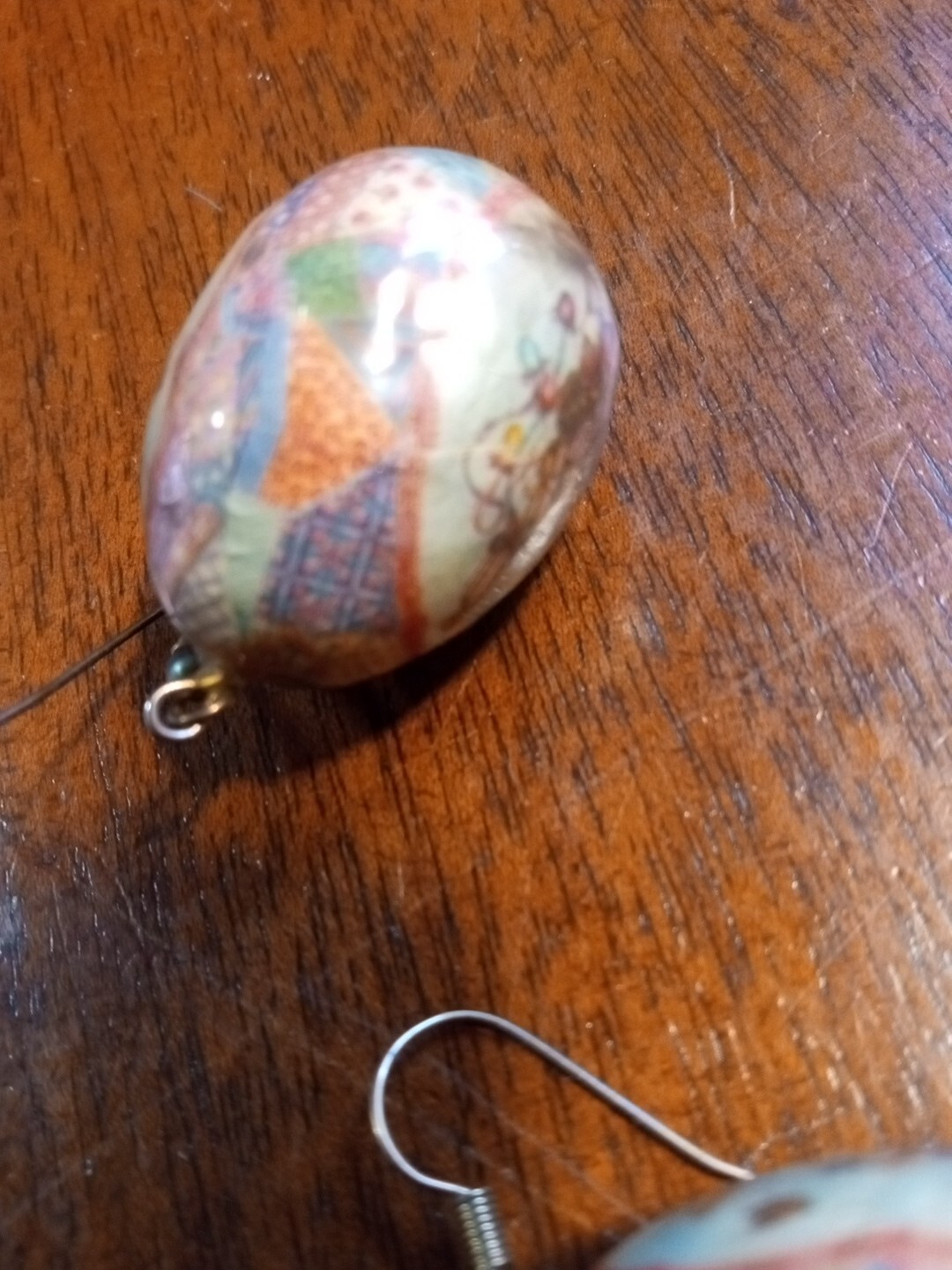 Vintage EASTER EGGS,patchwork UNIQUE paper-mache … - image 9