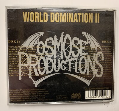 World Domination II Compilation 2 X CD 1997 Osmose Productions