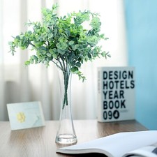 3 Bushes Frosted Green 14-Inch tall Branches Artificial Eucalyptus Greenery Sale