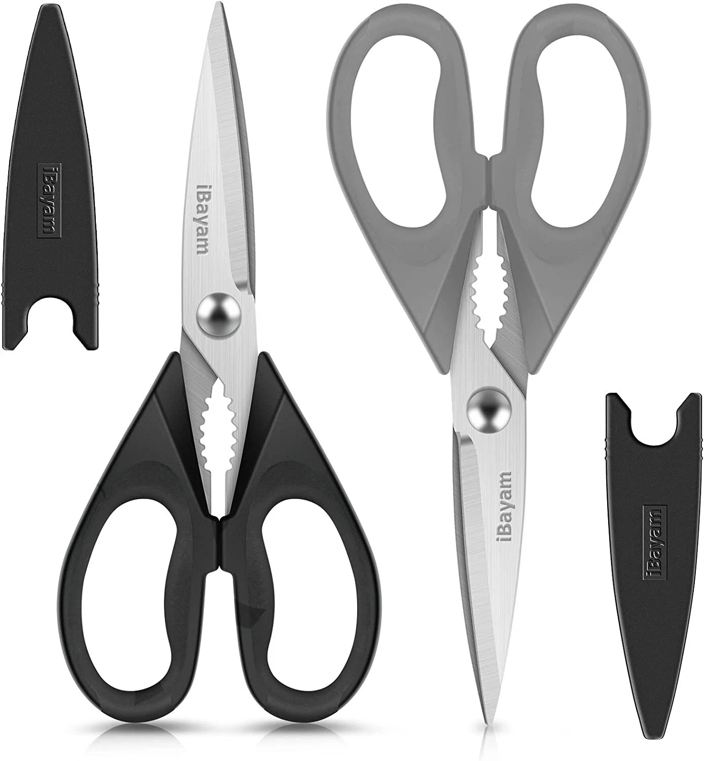 2PCS Stainless Steel Kitchen Scissors Duty Meat Poultry Food Cooking_All Purpose