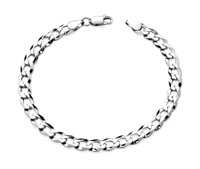 Sterling Silber Panzerarmband - Herren - 6 mm Breite - 8,5 Zoll
