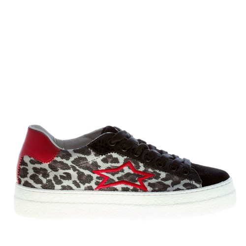 ISHIKAWA scarpe donna Sneaker Tall 1729 in tessuto a stampa animalier | eBay