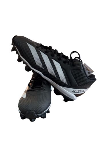 Adidas Adizero Impact 2 Spark Kids 5.5 Youth Black White Football Cleats NR9713 - Picture 4 of 8
