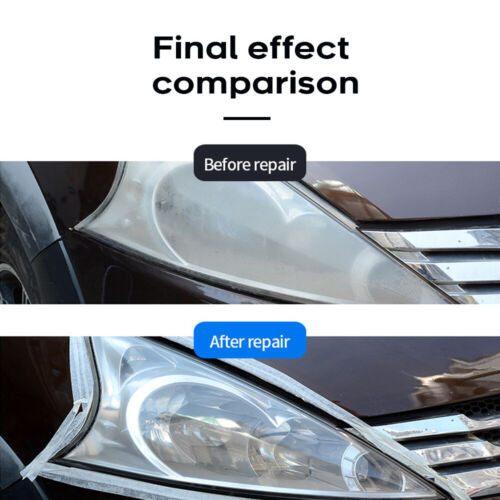 2× Car Headlight Lens Restoration Fluid Repair Kit Plastic Light Polish Cleaner - Picture 2 of 14