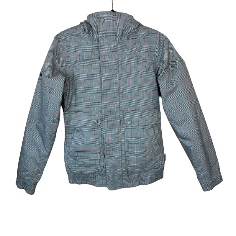 burton tabloid dryride plaid insulated zip snow ski pockets jacket