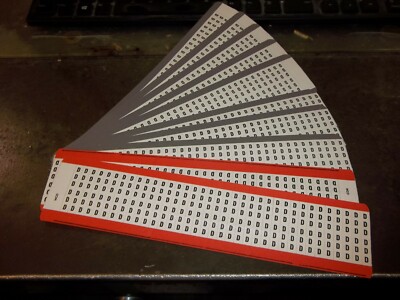 LOT OF 10 THOMAS & BETTS WCDS D WIRE MARKER CARDS (185-2)