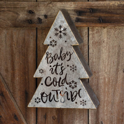 Tree Luminary in galvanized metal - Baby its Cold Outside