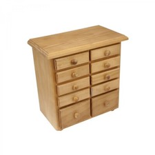 Cassettiera porta spezie da cucina organizer piccola cassettiera in legno di pino 10" cassetti
