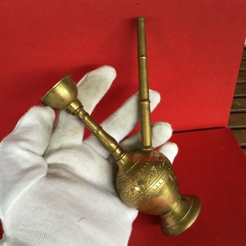 WATER PIPE PIPA DE AGUA SOLID BRASS LATÓN MACIZO - Imagen 8 de 9