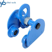 Manually Trolley 1 Ton / 2200lbs, Steel Push Beam Trolley, Plain Trolley Crane