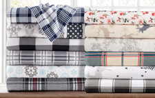 Kathy Ireland 100 Turkish Cotton Flannel Sheet Set - Warm, Soft, Deep Pocket