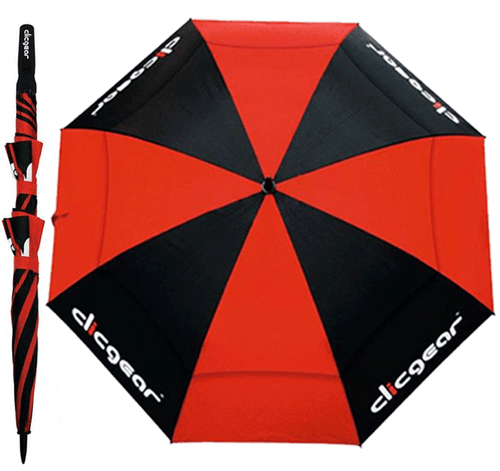 CLICGEAR 68" VENTED DUAL CANOPY WIND RESISTANT GOLF UMBRELLA / ALL COLOURS - Picture 3 of 4