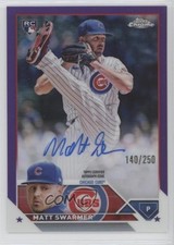 2023 Topps Chrome Rookie Purple Refractor 140/250 Matt Swarmer #RA-MS Auto 3u0