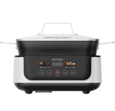 Slow Cooker 7 Quart Programmable White Ceramic Coating