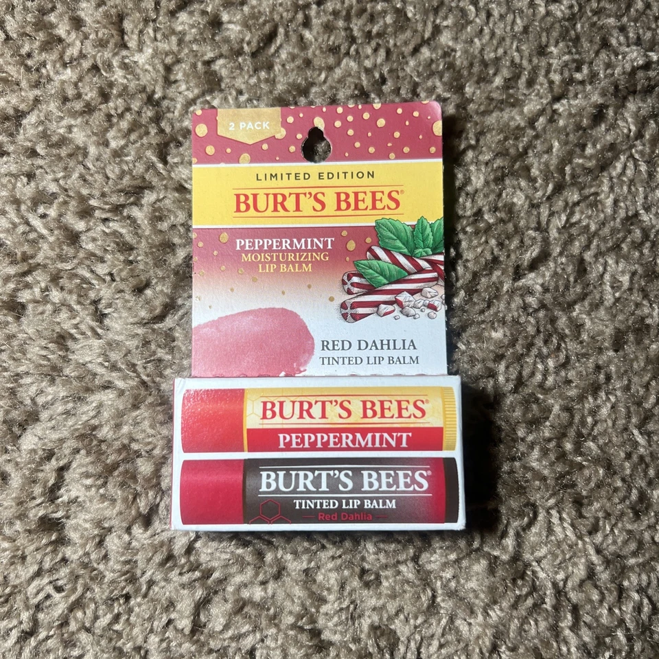 Burt’s Bees Holiday Gift Set Lot – Hand Cream, Lip Balm, Tinted Balms – Sealed! - Image 4 of 4