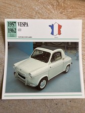 Vespa 400 1957-1962 Vehicle Map Atlas Collection Card Vespa 400 1957-1962 Vehicle Map Atlas Collection Card