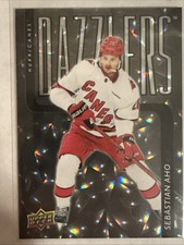 2025-26 Upper Deck Series 1 Sebastian Aho #DZ-28 Black Dazzlers Hurricanes SSP