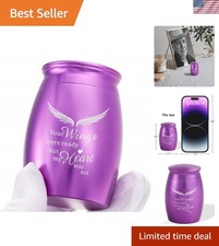 Mini Keepsake Urn for Adult Ashes Female/Mom/Women/Grandma with Angel Wings, ...