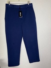 RLX Ralph Lauren Women's Double-Knit Jacquard Golf Pants Navy Medium NWT