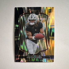 2025 Panini Select Premier Black&Yellow Shock Prizm Ashton Jeanty #104 Raiders