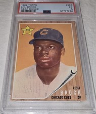1962 Topps #387 Lou Brock - PSA 5 Rookie Card Super SHARP! HOF
