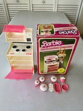 Vintage 1982 Barbie Dream Furniture Stove Microwave Oven Set Box  Accessories