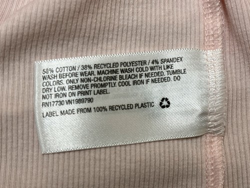 Cat & Jack hellrosa geripptes Racerback-Tanktop Mädchen Größe Large 10-12 neu - Bild 8 von 10