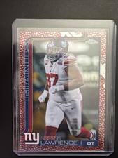 2025 Topps Chrome NFL Dexter Lawrence II Football Leather Refractor Giants #230